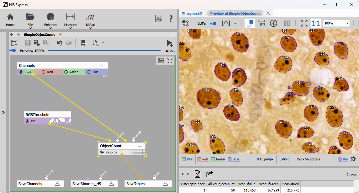 GA3: Simple graph with image Simple GA3 recipe