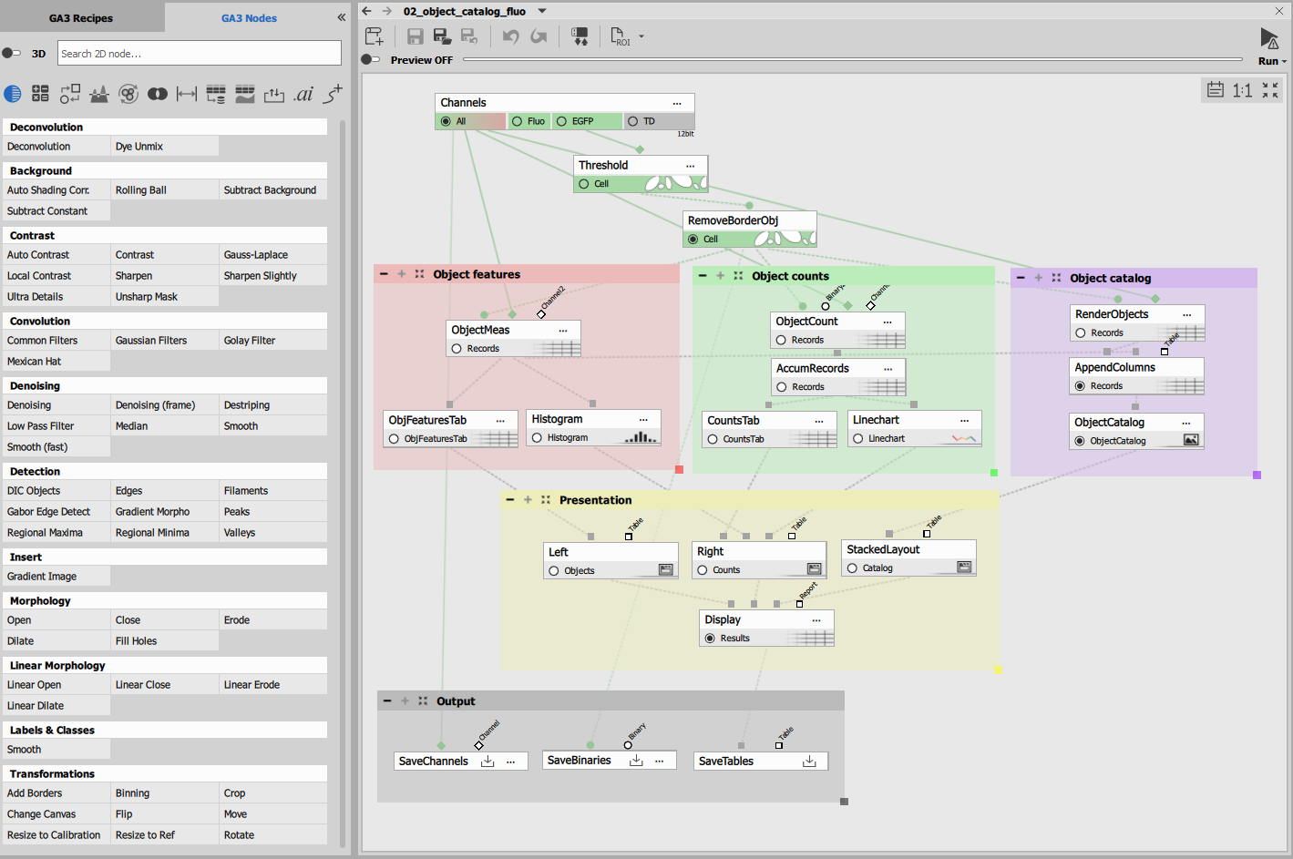 Recipe page: GA3 recipe editor GA3 Editor