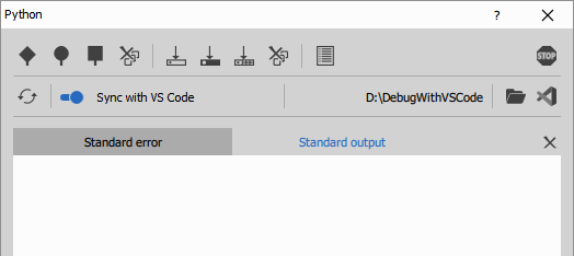 Node dialog when in VS Code Dialog with VS Code