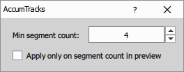 Accumulate tracks dialog
