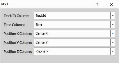 MSD dialog