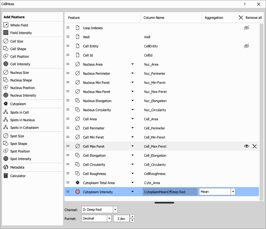 Cell Measurement node