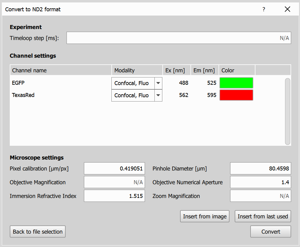 Import single file dialog - page 2